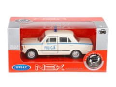 Carmotion Model 1:34, PRL FIAT 125p MILICJA, bel (A884F125MIB)