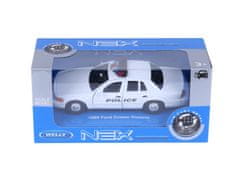 Carmotion Model 1:34, 1999 FORD Crown Victoria,POLICE, bela (A876FCVPB)