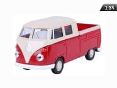 Carmotion Model 1:34, Volkswagen T1 Double CabinPick Up, rdeče-kremast (A880VTDCPCK)