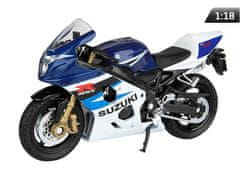 Carmotion Model 1:18, SUZUKI GSX-R750, mornarsko modra in bela (M144SGR75GB)