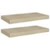 Stenske police 2 kosa barva hrasta 50x23x3,8 cm MDF