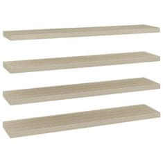 Vidaxl Stenske police 4 kosi barva hrasta 120x23,5x3,8 cm MDF