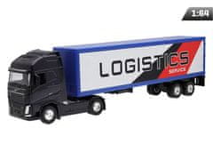 Carmotion Model 1:64, VOLVO FH, temno modri traktor, prikolica Logistična služba