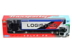 Carmotion Model 1:64, VOLVO FH, temno modri traktor, prikolica Logistična služba