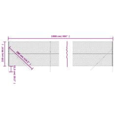 Vidaxl Mrežna ograja antracitna 2,2x10 m