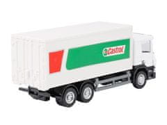 Carmotion Model 1:64, SCANIA P-Series, tovornjak Castrol, bel