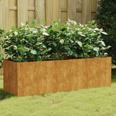 Vidaxl Vrtna visoka greda 120x40x40 cm corten jeklo