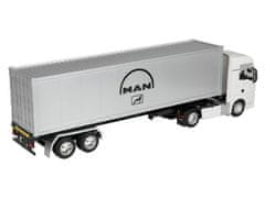 Carmotion Model 1:32, MAN TGX, beli vlačilec - srebrni polpriklopnik