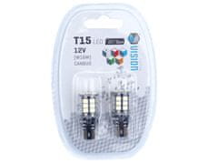 Carmotion VISION W16W (T15) 12V 24x 3528 SMD LED žarnica, nepolarna, CANBUS, bela, 2 kosa.