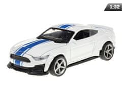 Carmotion Ford Mustang, bel (z modrimi črtami), avtomobil za nesrečo (A02400B)