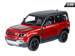 Carmotion Model 1:36, Kinsmart, Land Rover Defender, rdeč (A747LRDC)