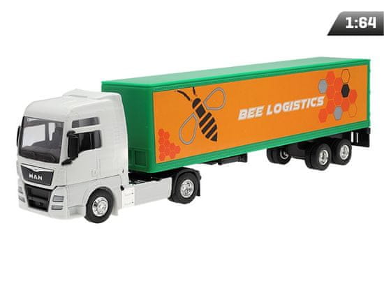 Carmotion Model 1:64, MAN TGX XXL, beli vlačilec, polpriklopnik Bee Logistics