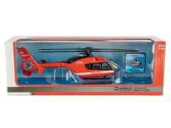 Carmotion Model 1:43, gasilski helikopter EC-135, rdeč