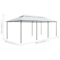 Vidaxl Paviljon 600x298x270 cm bel 180g/m²