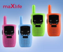 maXlife MXWT-100 walkie talkie komplet, roza/moder