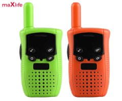 maXlife MXWT-100 walkie talkie komplet, oranžen/zelen