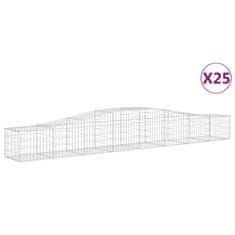 Vidaxl Obokane gabion košare 25 kosa 400x50x40/60 cm pocinkano železo