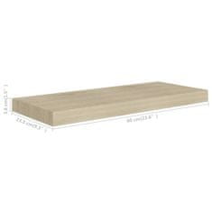 Vidaxl Stenska polica barva hrasta 60x23,5x3,8 cm MDF