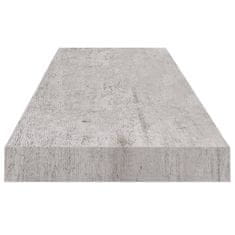 Vidaxl Stenska polica betonsko siva 90x23,5x3,8 cm MDF