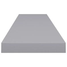 Vidaxl Stenske police 2 kosa sive 120x23,5x3,8 cm MDF