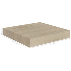 Vidaxl Stenska polica barva hrasta 23x23,5x3,8 cm MDF