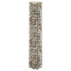 Vidaxl Okrogel gabion pocinkano jeklo Ø30x150 cm