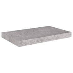 Vidaxl Stenska polica betonsko siva 50x23x3,8 cm MDF