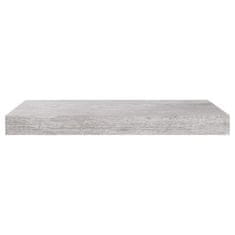 Vidaxl Stenska polica betonsko siva 50x23x3,8 cm MDF