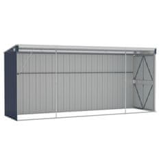 Vidaxl Vrtna lopa antracitna 118x382x178 cm jeklo