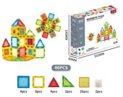 Magnetic Tiles Magnetni gradbeni set 46 delni set - Magnetic Tiles