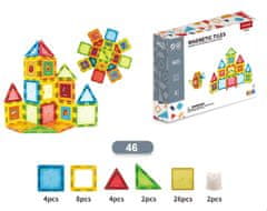 Magnetic Tiles Magnetni gradbeni set 46 delni set - Magnetic Tiles