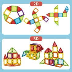 Magnetic Tiles Magnetni gradbeni set 140 delni set - Magnetic Tiles