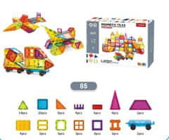 Magnetic Tiles Magnetni gradbeni set Dream Builder 85delni set - Magnetic Tiles