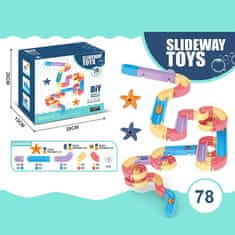 CAB Toys Slideway - Tobogan za otroke v kadi 78 delov