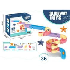 CAB Toys Slideway - Tobogan za otroke v kadi 36 delov