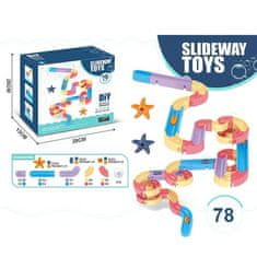 CAB Toys Slideway - Tobogan za otroke v kadi 78 delov