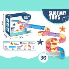 CAB Toys Slideway - Tobogan za otroke v kadi 36 delov