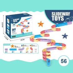 CAB Toys Slideway - Tobogan za otroke v kadi 56 delov