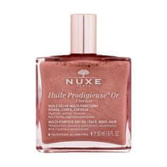 Nuxe Huile Prodigieuse Or Florale 50 ml večnamensko suho olje z bleščicami za obraz, telo in lase za ženske