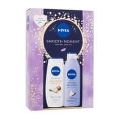 Nivea Smooth Moment Set losjon za telo Smooth Sensation 250 ml + gel za prhanje Shea Butter & Botanical Oil 250 ml za ženske