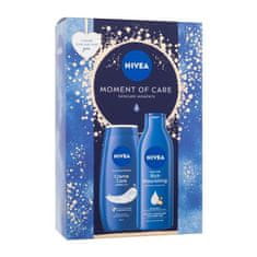 Nivea Moment Of Care Set gel za prhanje Creme Care 250 ml + losjon za telo Rich Nourishing 250 ml za ženske