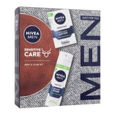 Nivea Men Sensitive Care Set vodica po britju Men Sensitive 100 ml + pena za britje Men Sensitive 200 ml