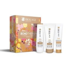 Biolage Bond Therapy Set šampon Bond Therapy 250 ml + balzam Bond Therapy 200 ml + gladilna krema brez izpiranja Bond Therapy Smoothing Leave-In Cream 150 ml za ženske