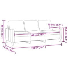 Vidaxl Trosed črn 180 cm blago