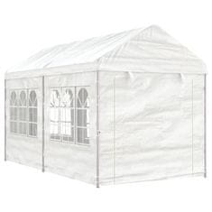 Vidaxl Paviljon s streho bel 4,46x2,28x2,69 m polietilen