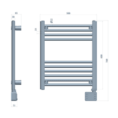 Adler Električni kopalniški radiator AD 7823