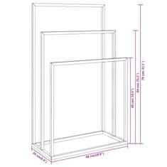 Vidaxl Prostostoječe stojalo za brisače zlato 48x24x79 cm železo