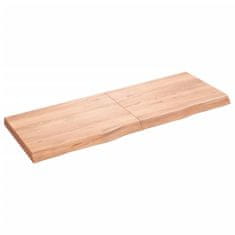 Vidaxl Kopalniški pult svetlo rjav 140x50x(2-6) cm obdelan trden les