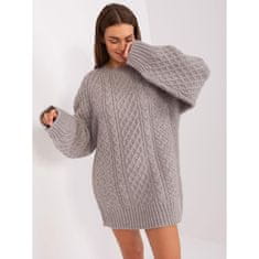 Wool Fashion Ženska obleka z oprsjem ALGERA siva AT-SW-2367-2.64P_401622 Univerzalni