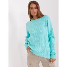 Wool Fashion Ženski pulover z okroglim vratom OSA mint AT-SW-2338.14P_401680 Univerzalni